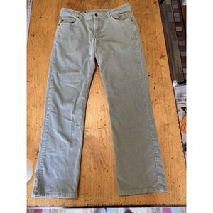 Stio Mens Rivet Corduroy Jeans Green All Day Comfort Stretch Regular Fit 32S